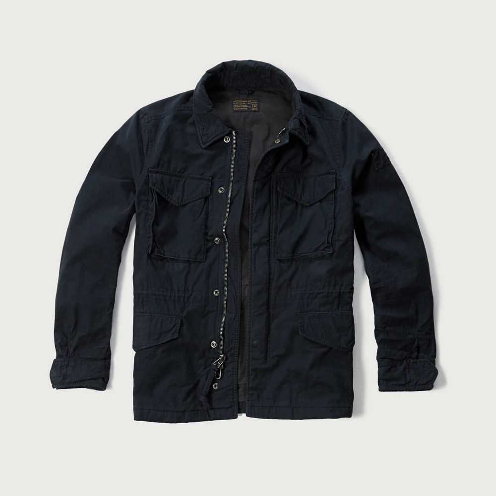 Mens Twill Military Jacket Mens Outerwear & Jackets