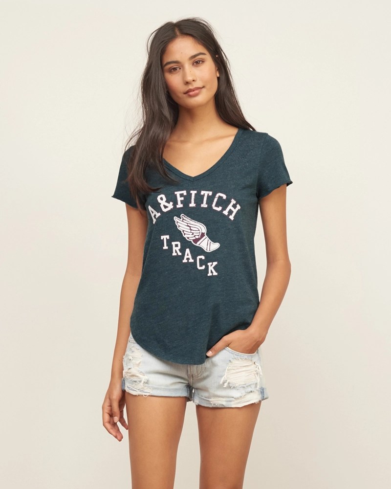 Womens Logo Graphic VNeck Tee Womens Tops
