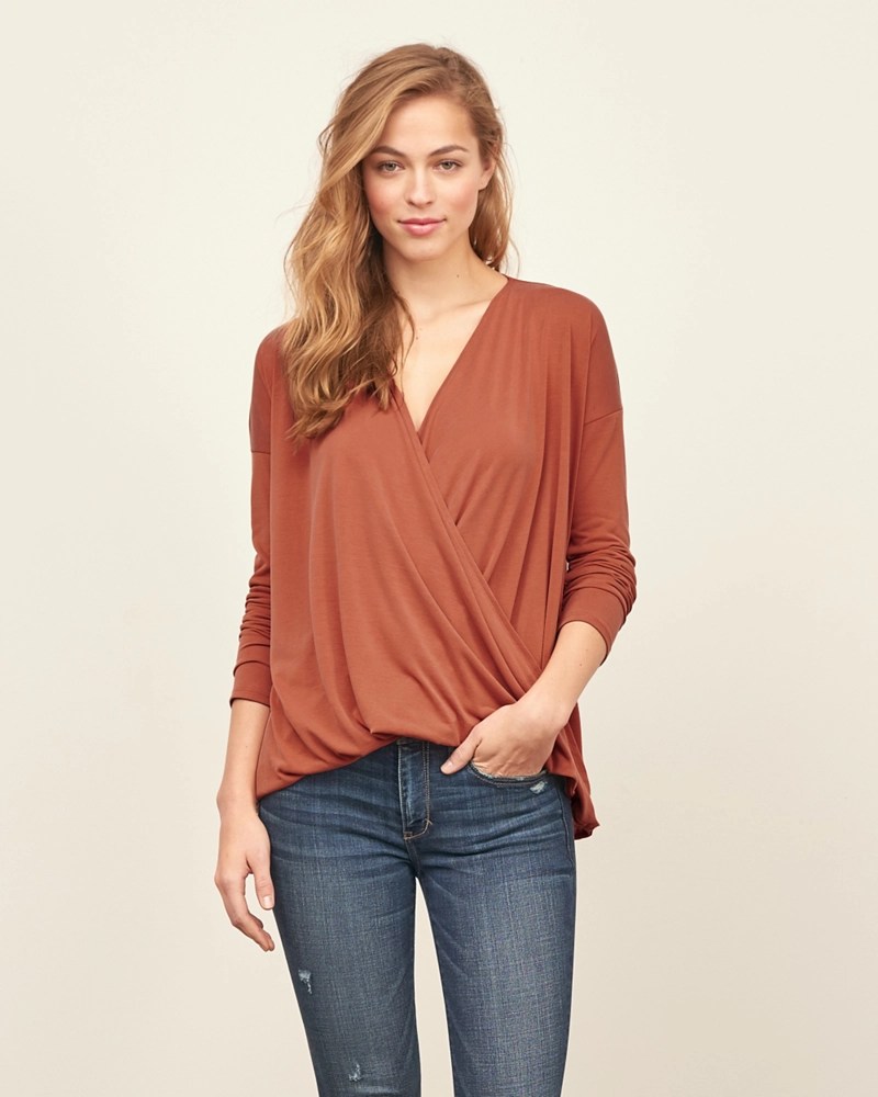 Womens Wrap Front Top Womens New Arrivals