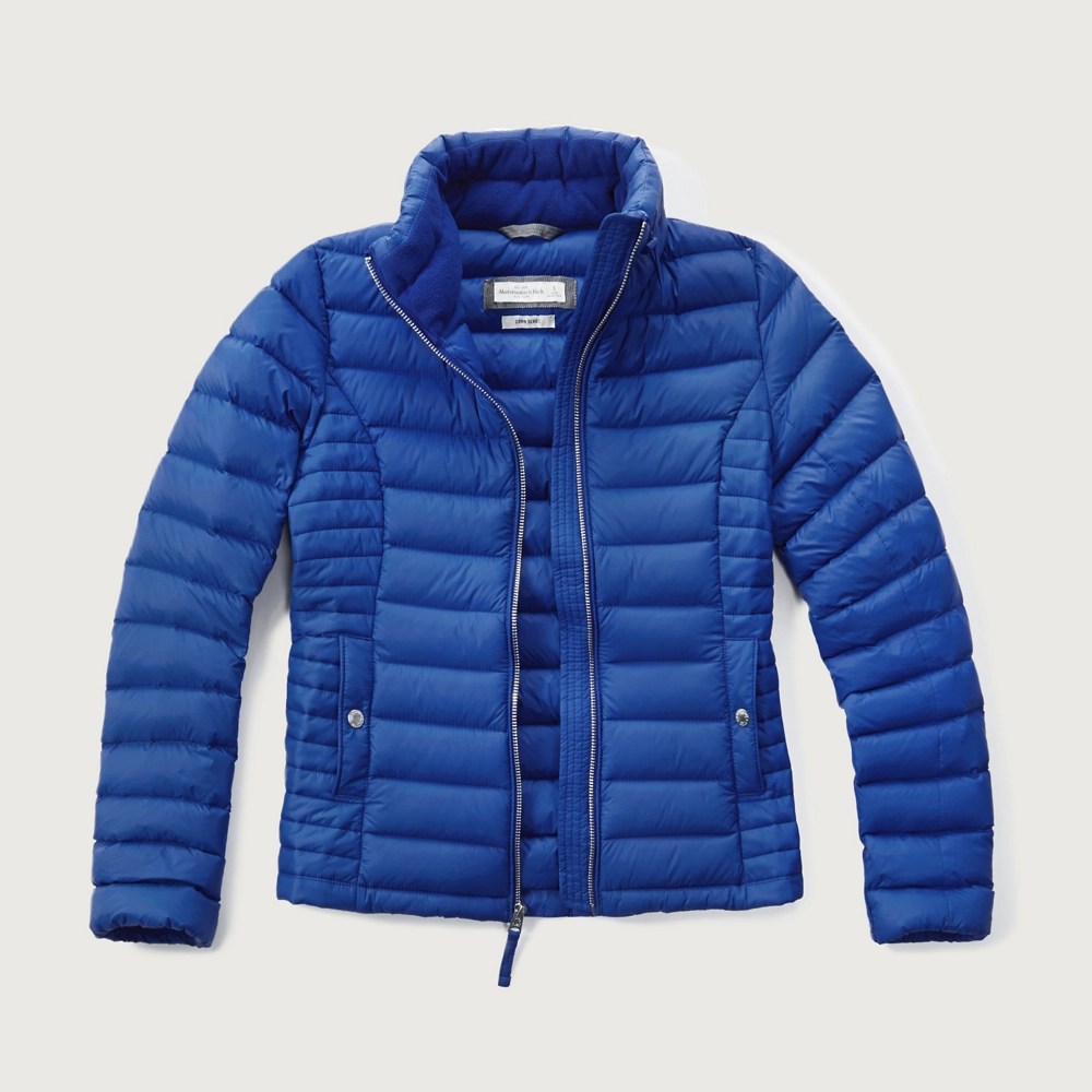 Womens A&F Down Series Lightweight Puffer Jacket Womens Clearance