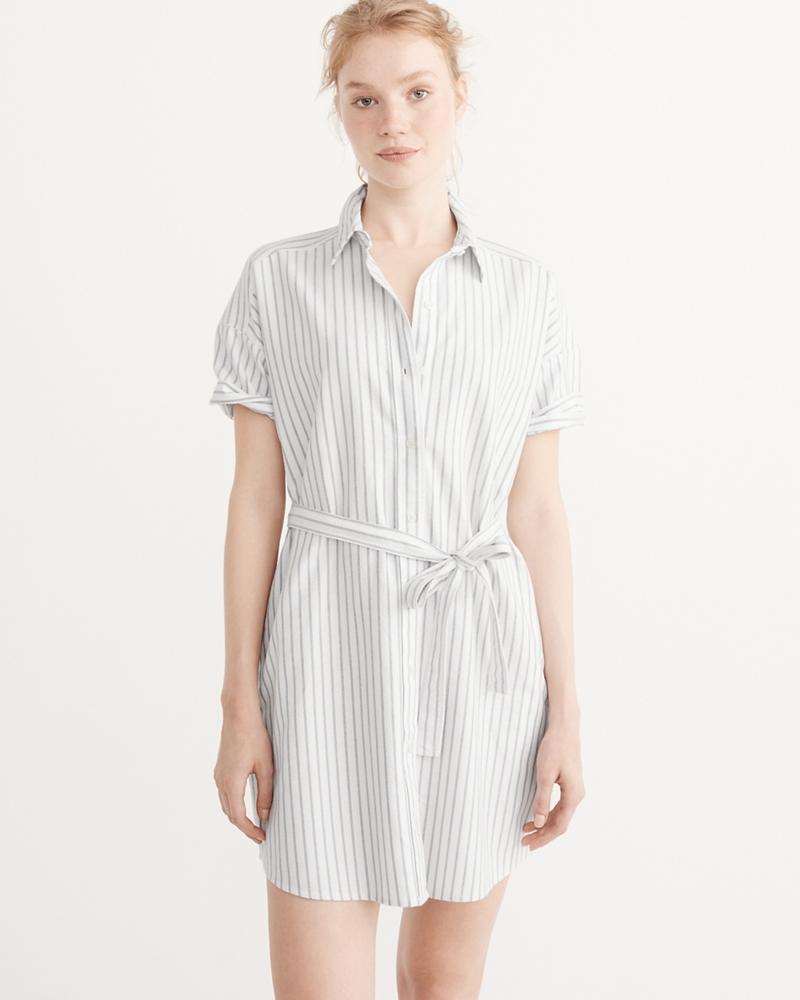Womens ShortSleeve Shirt Dress Womens Dresses & Jumpsuits