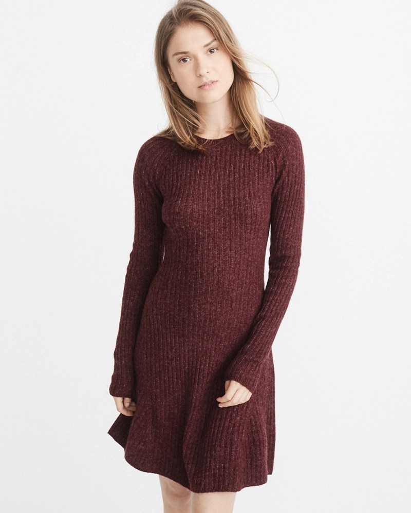 Womens Fit & Flare Sweater Dress Womens New Arrivals