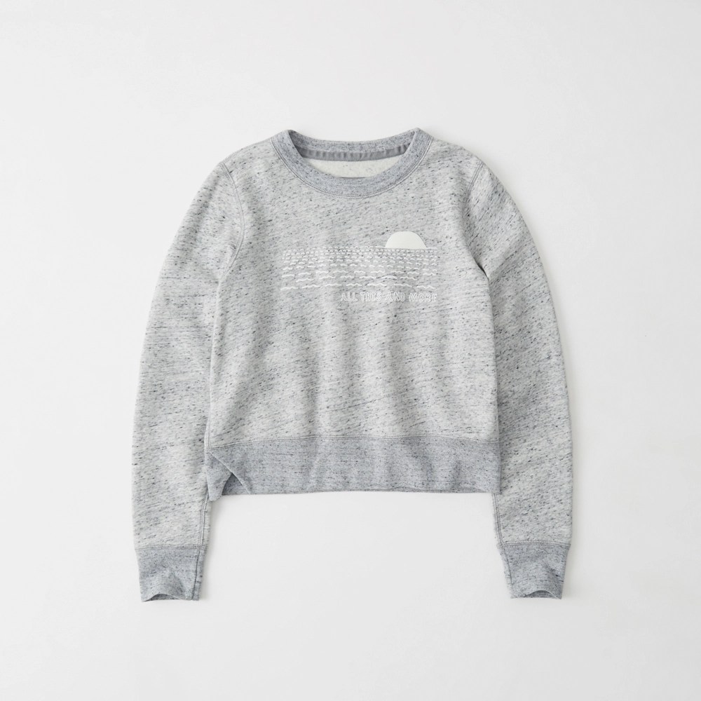 Cropped Graphic Sweatshirt