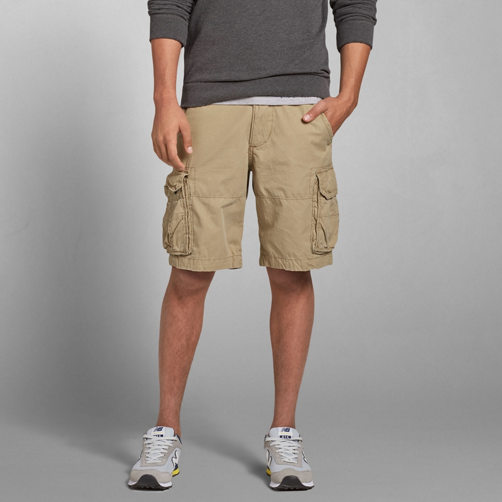 Mens A&F Lightweight Zip Fly Cargo Shorts Mens Clearance