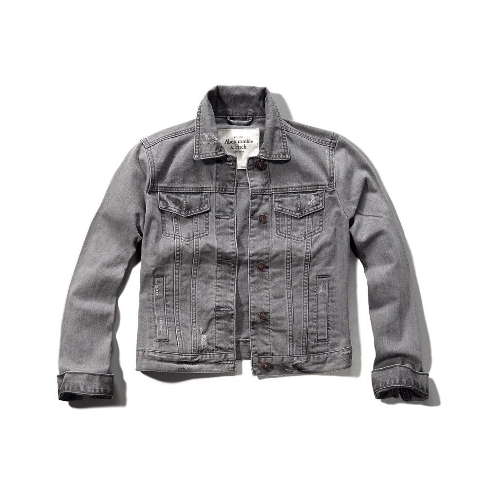 Womens Gray Denim Jacket Womens Sale Abercrombie.co.uk