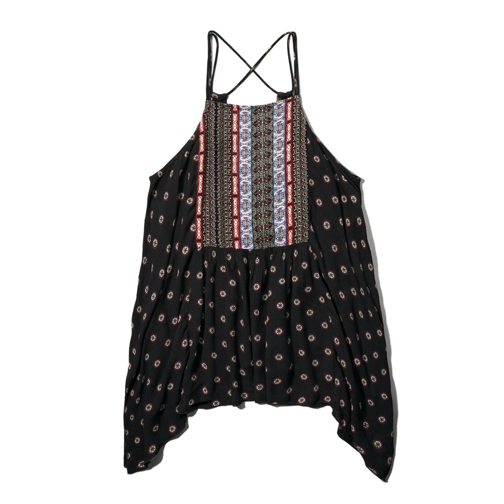 Womens Strappy Pattern Tunic Tank Womens Clearance