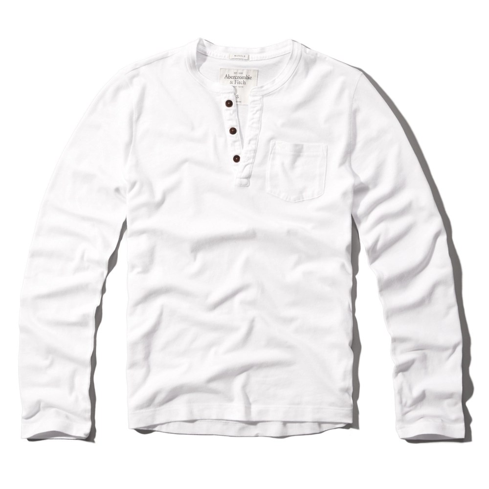 Mens Muscle Fit Pocket Henley Mens Tees & Henleys