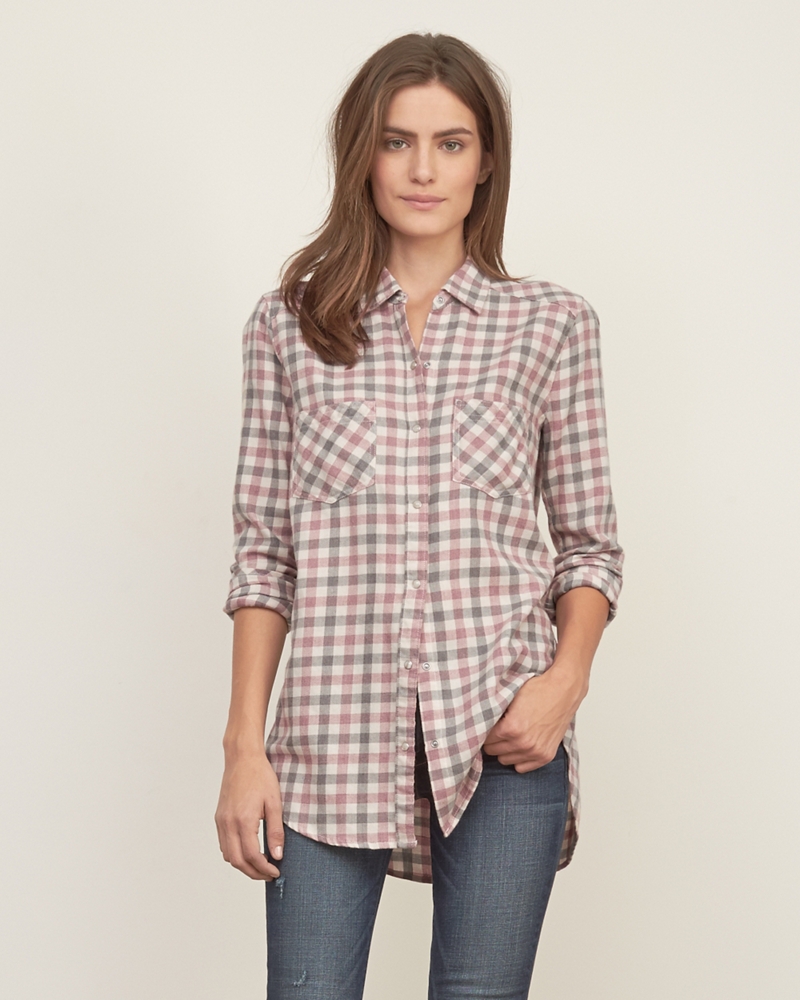 Womens Plaid Boyfriend Shirt Womens New Arrivals
