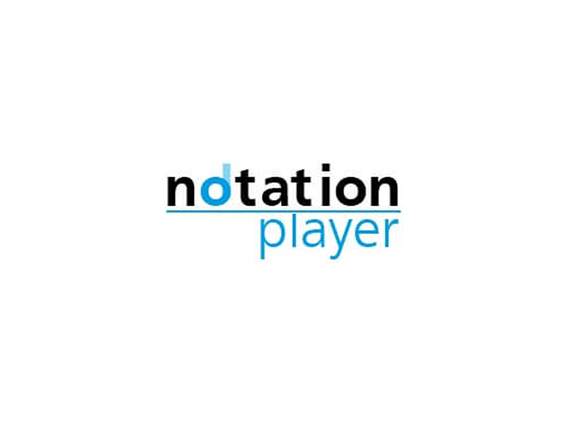 Notation Player note su spartito musicale