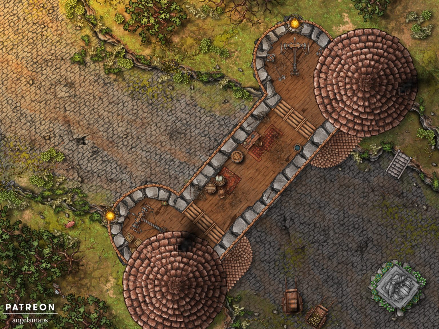 Guard Post Battlemap Angela Maps Free, Static, and Animated Battle