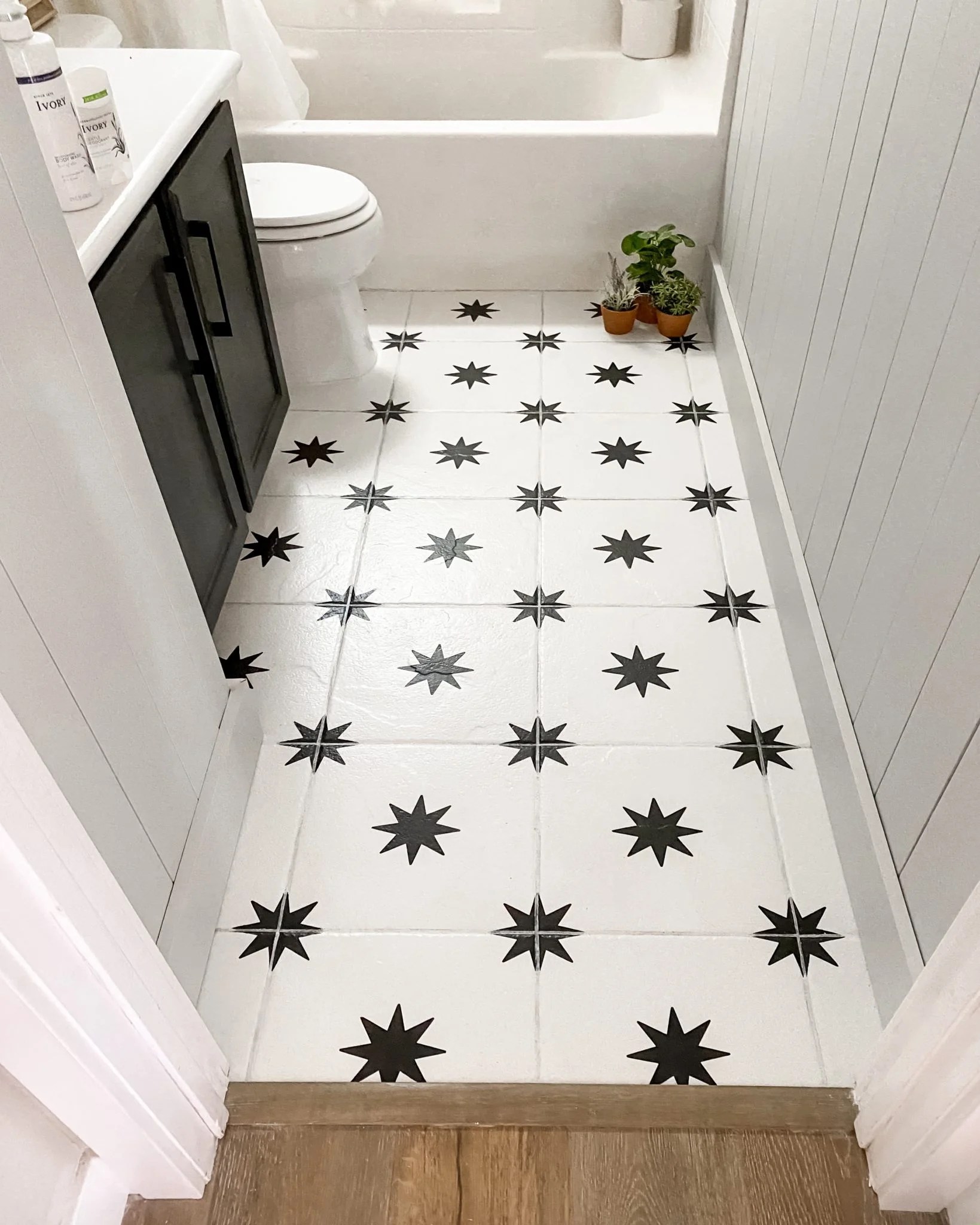 3 Ways to Stencil Your Tile Floor - Angela Rose Home