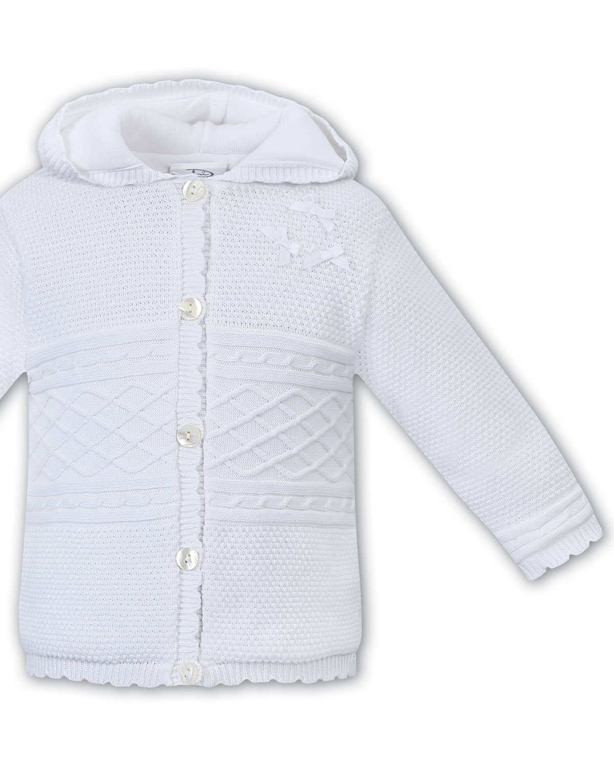 Dani newborn baby girls first buttoned winter jacket D0935619 White