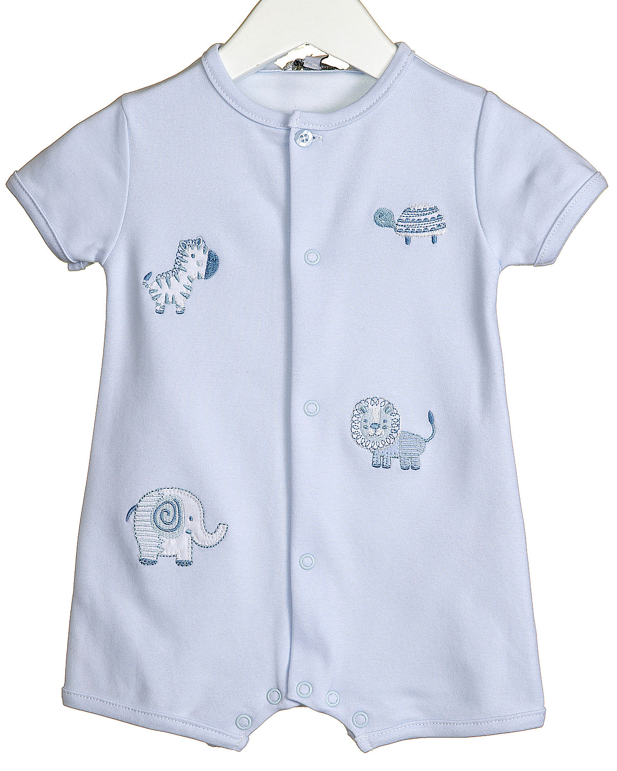 Bluesbaby baby boys short sleeve animal design romper VV023720 Blue