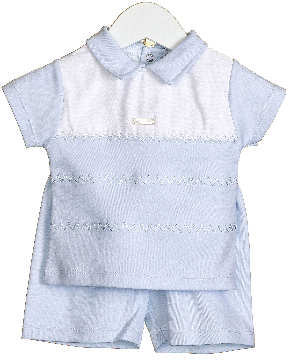 Bluesbaby baby boys new polo top and shorts summer set VV0226 blue