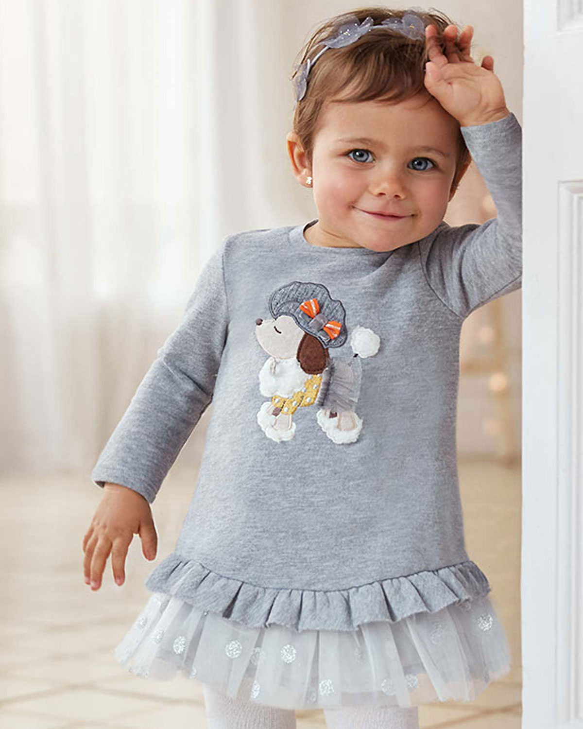 Mayoral girls dress 296520 Grey