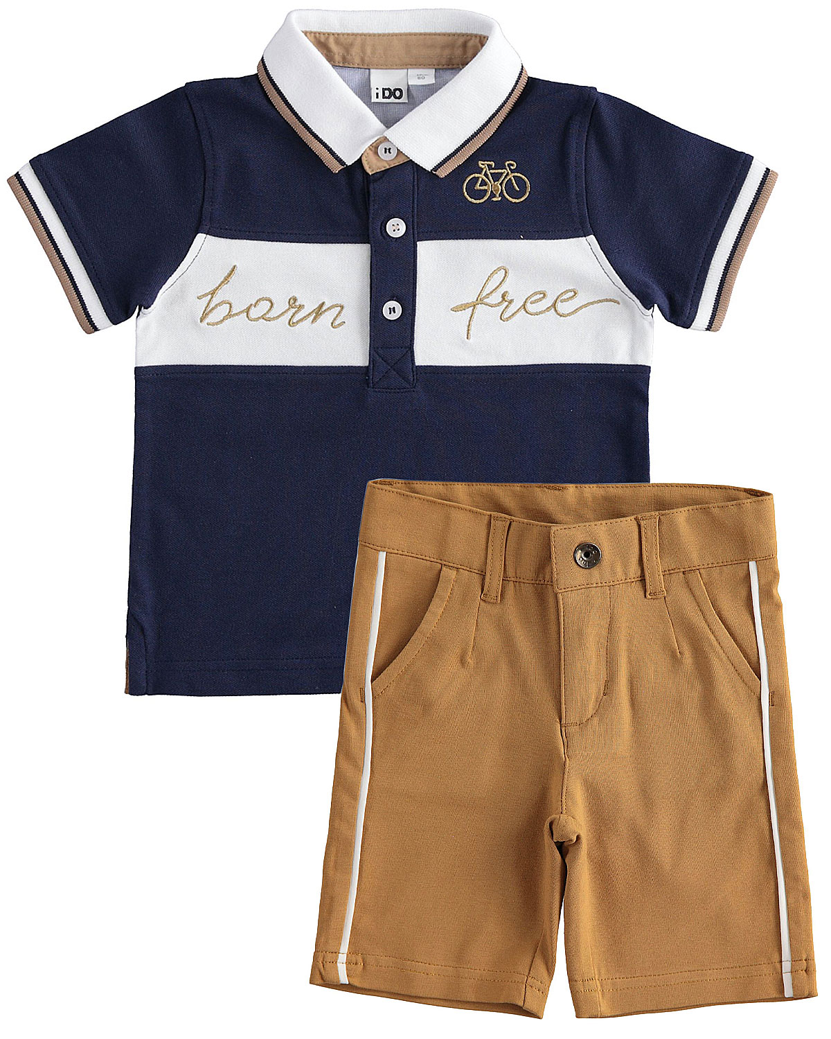 I Do boys polo & shorts 422242694021 navy