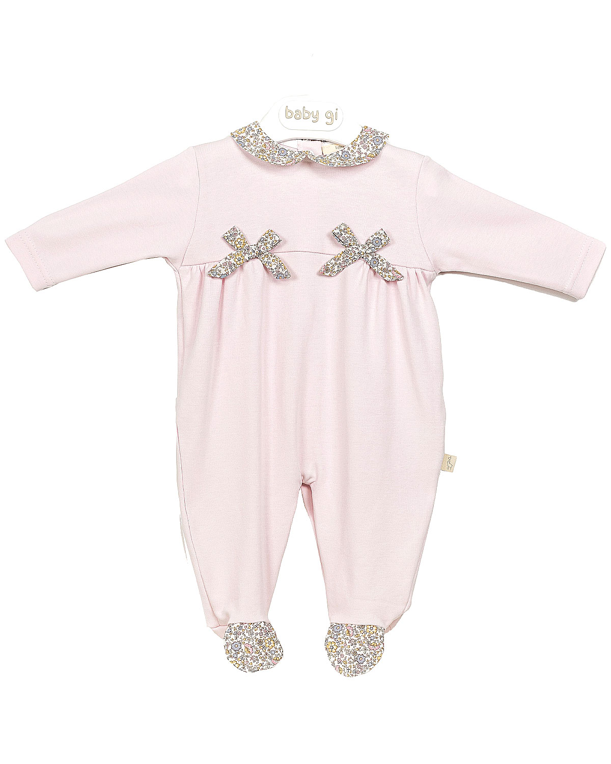 Baby Gi Liberty frill babygrow L52YR pink