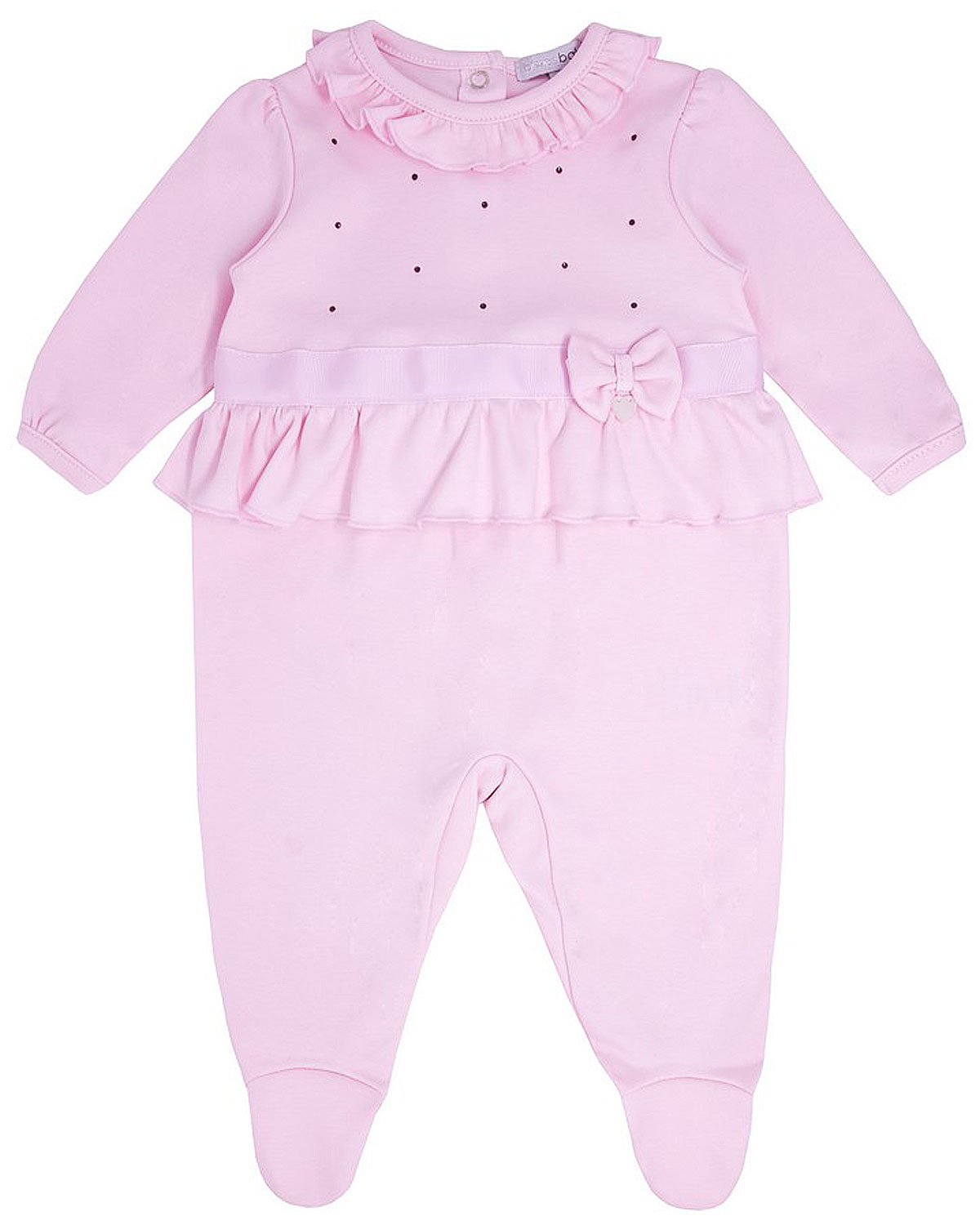 Bluesbaby baby girls velour sleepsuit BB0222121 pink