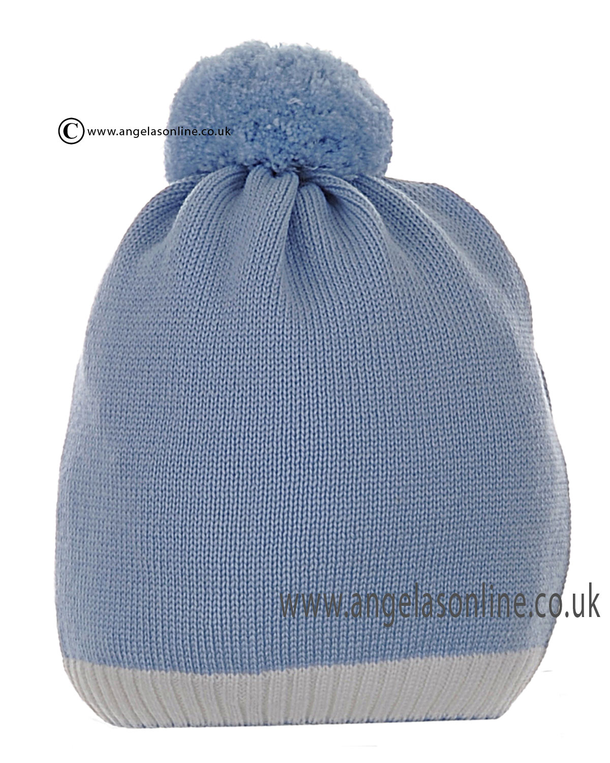 Winter SALE Stella Italian newborn baby boys bobble hat DD5271 Blue