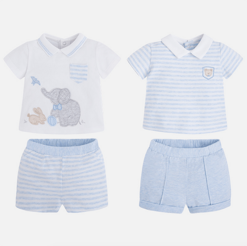 Mayoral baby boys pack of two summer 2017 outfits 163517 blue