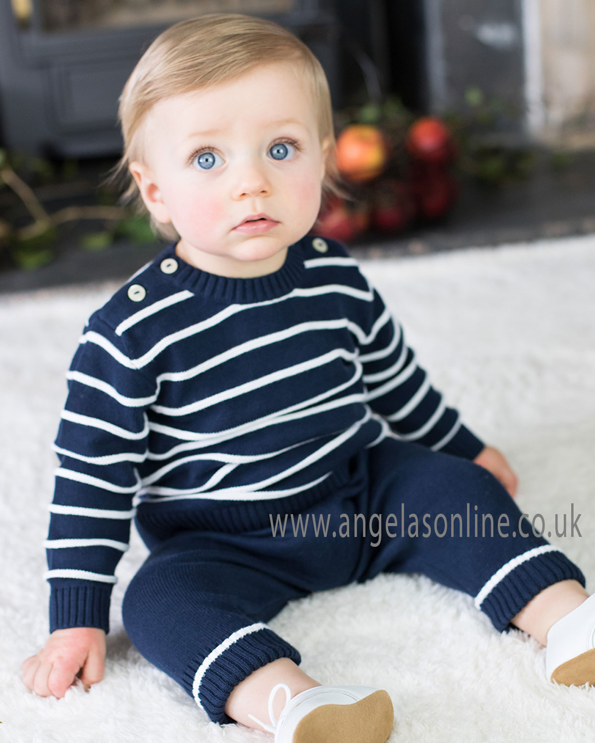 Emile Et Rose Baby Boys Knitted 2 Piece Winter Set Noel 641418 NV