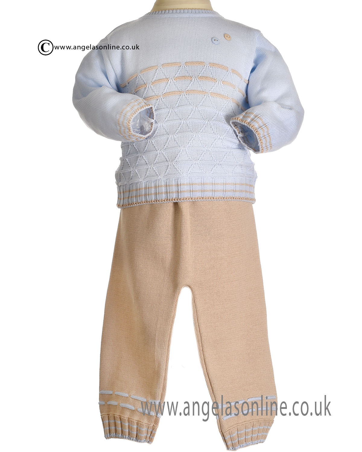 Pretty Originals Baby Boys Button Jumper & Pants Set JPG1180EBL/WHE
