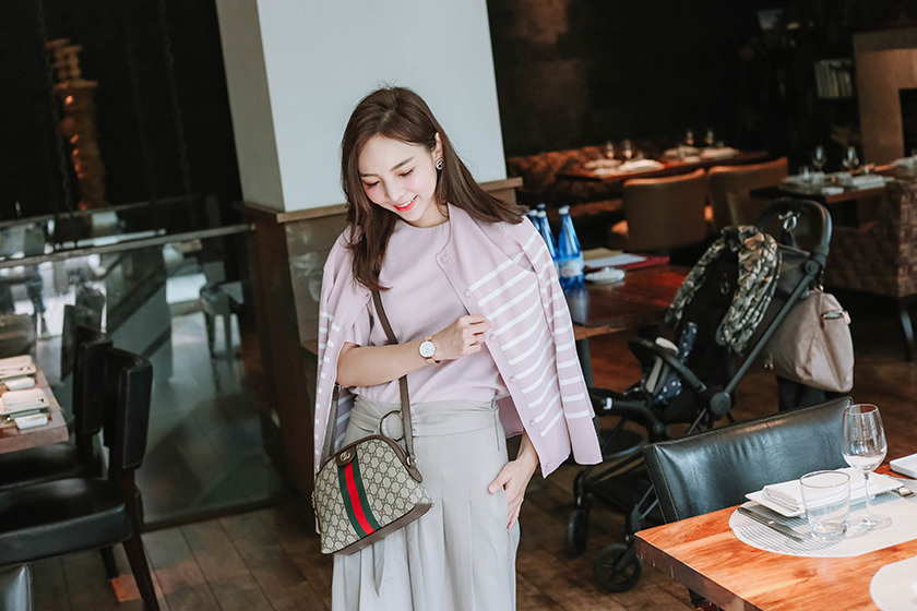 【穿搭】2018初春3月二週穿搭回顧．春天來了~蕾絲、粉嫩、丹寧!