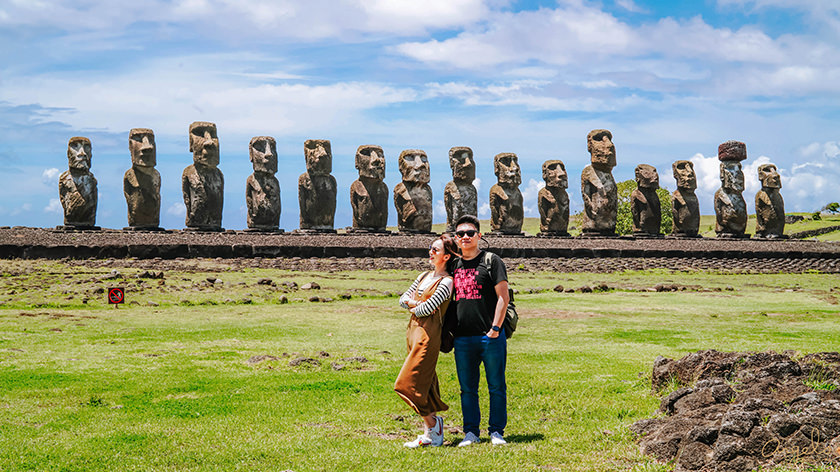 【復活節島】直擊火山上神秘的摩艾製造工廠＋海邊最壯闊的15尊摩艾大平台！