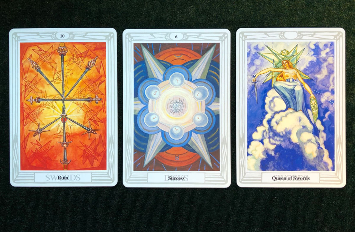 Engaging Shadow Tarot Spread - Thoth Tarot Sample Reading