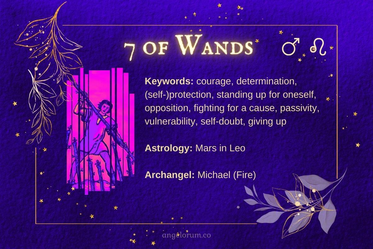 7 of Wands Angelic Tarot Card Meanings ⋆ Angelorum Tarot