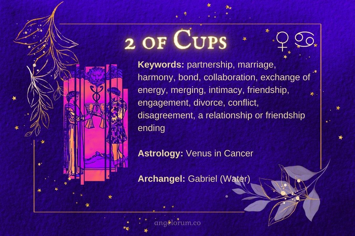 2 of Cups Angelic Tarot Card Meanings ⋆ Angelorum Tarot