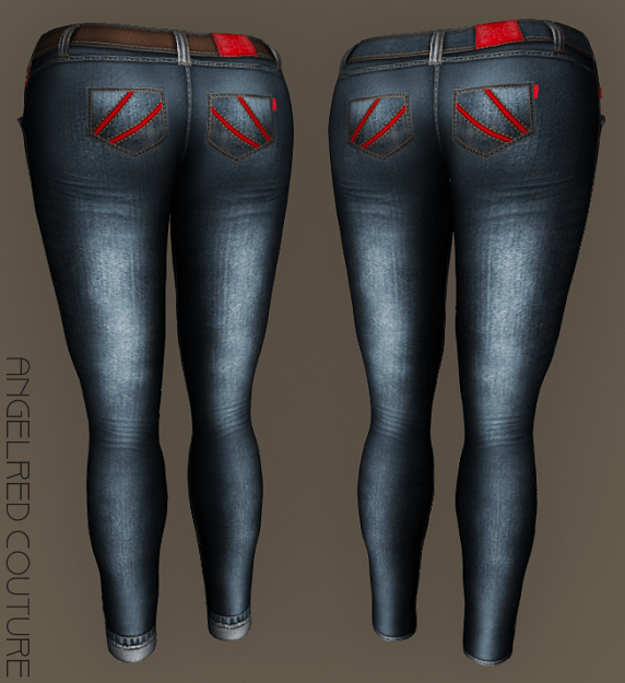 !!NEW!! AngelRED FULL PERM Mesh Void Skinny Jeans AngelRED Couture
