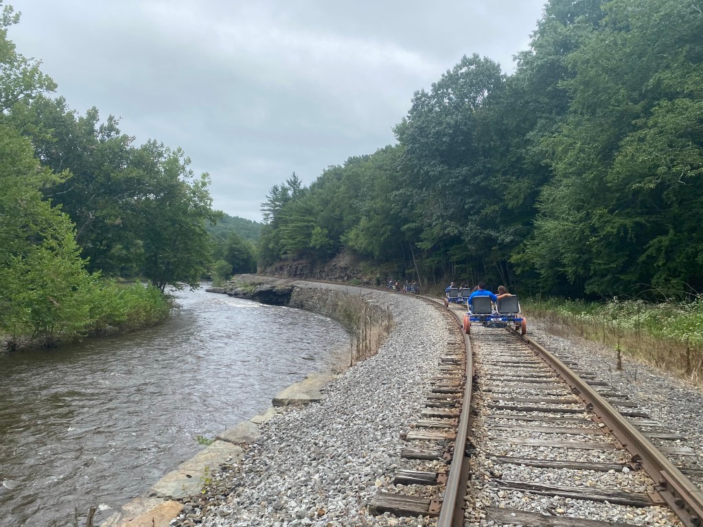 Ride a Rail Bike in the Pocono Mountains Angel's Going Places