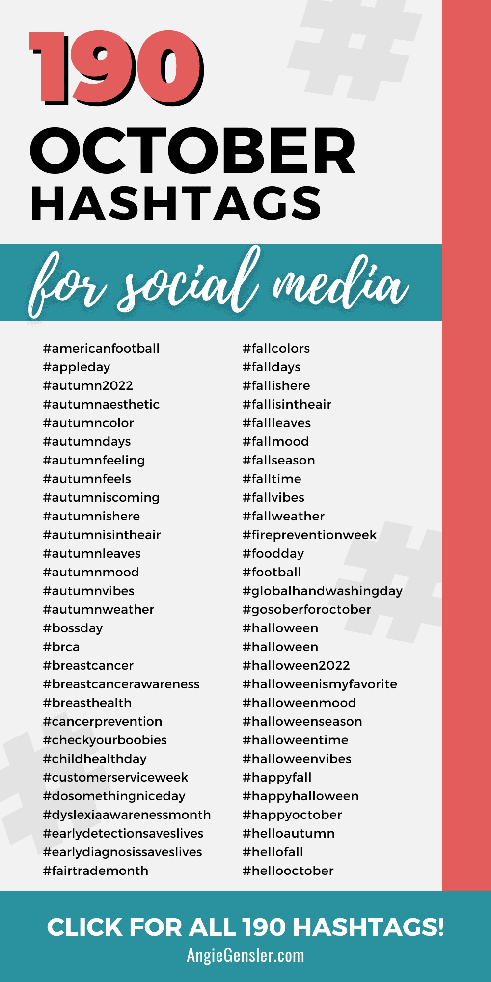 October Hashtags for Social Media Over 190 Hashtags for 2023 Angie