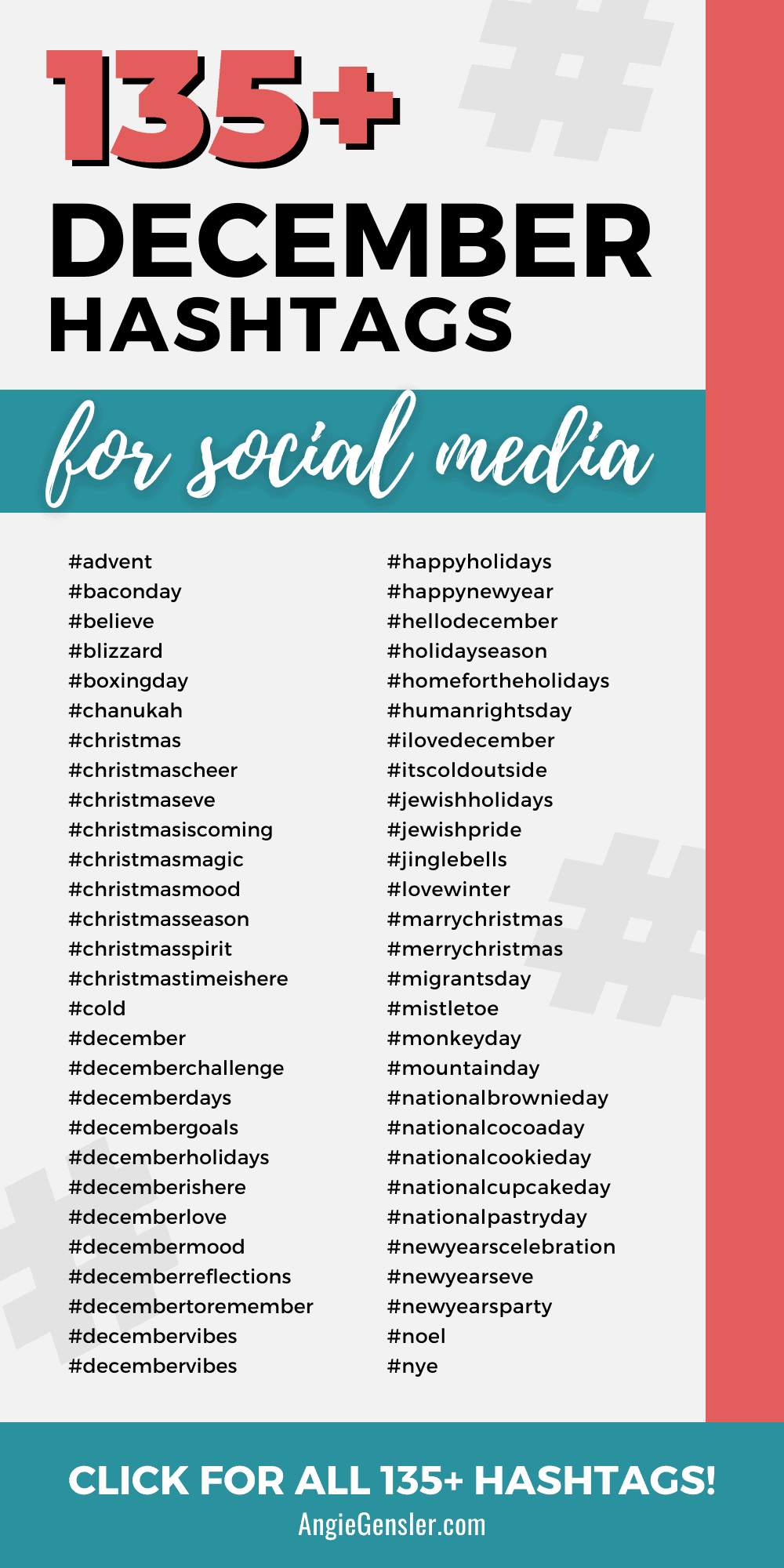 December Hashtags for Social Media Over 135 Hashtags for 2023 Angie