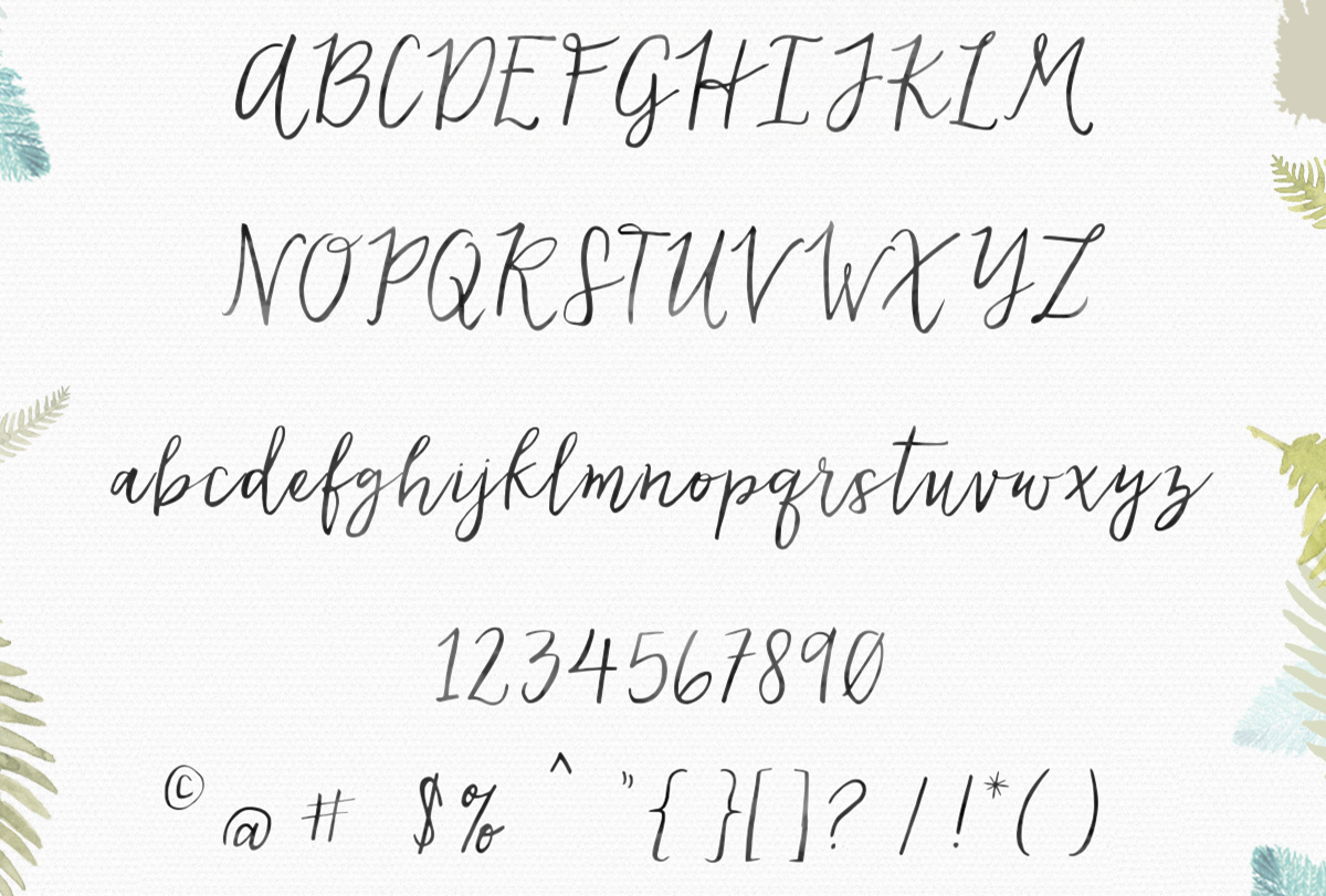 Lovefern A Modern Calligraphy Swashes Font