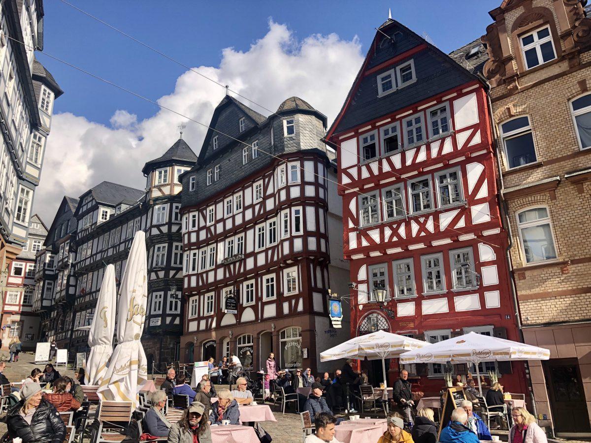 Marburg, a lovely old town with cobblestone streets and halftimbered