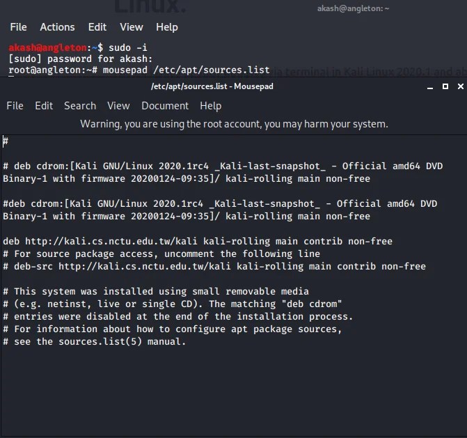 Install the fastest mirror in Kali Linux. Anglehit