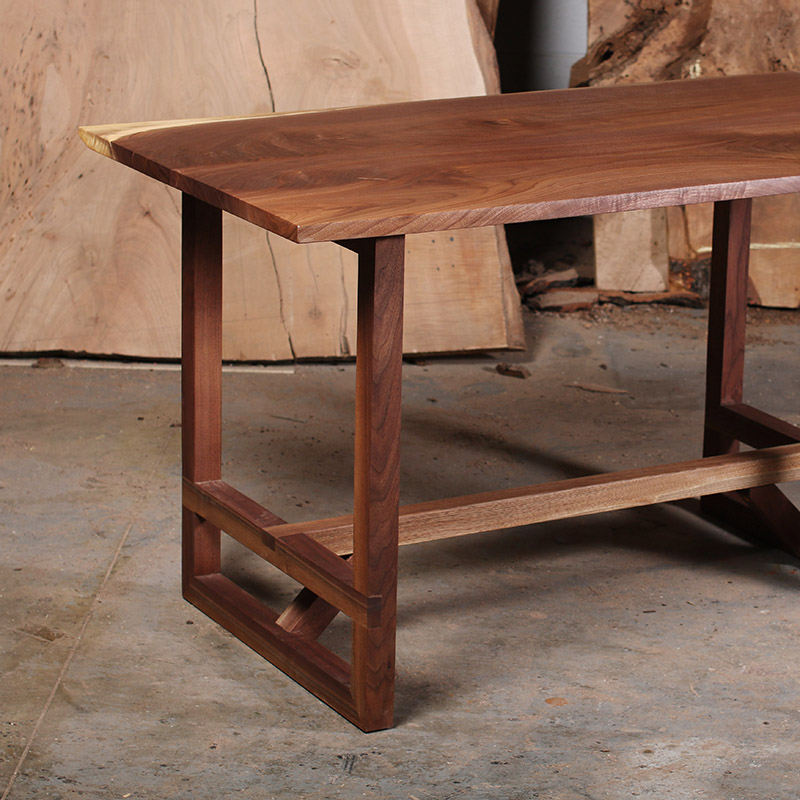Walnut Kitchen Table Anglewood Live Edge Custom Furniture, Toronto