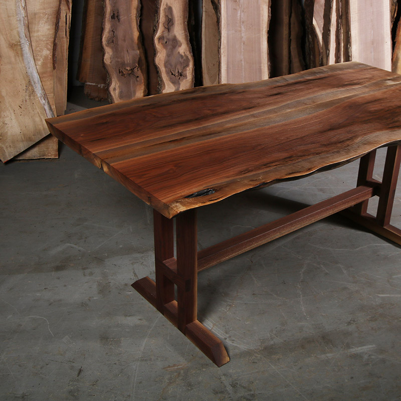 Walnut Kitchen Table Anglewood Live Edge Custom Furniture, Toronto