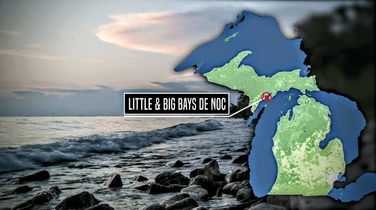 34 Little Bay De Noc Fishing Map Maps Database Source