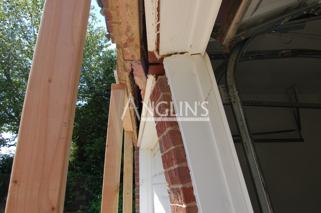 Garage Door Opening Repair Settling, Cracking, Bricks, Mortar