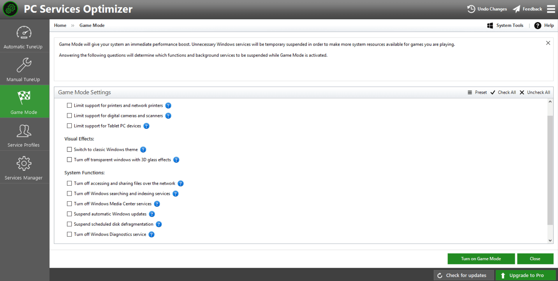 Pc Services Optimizer: come ottimizzare il pc con un click