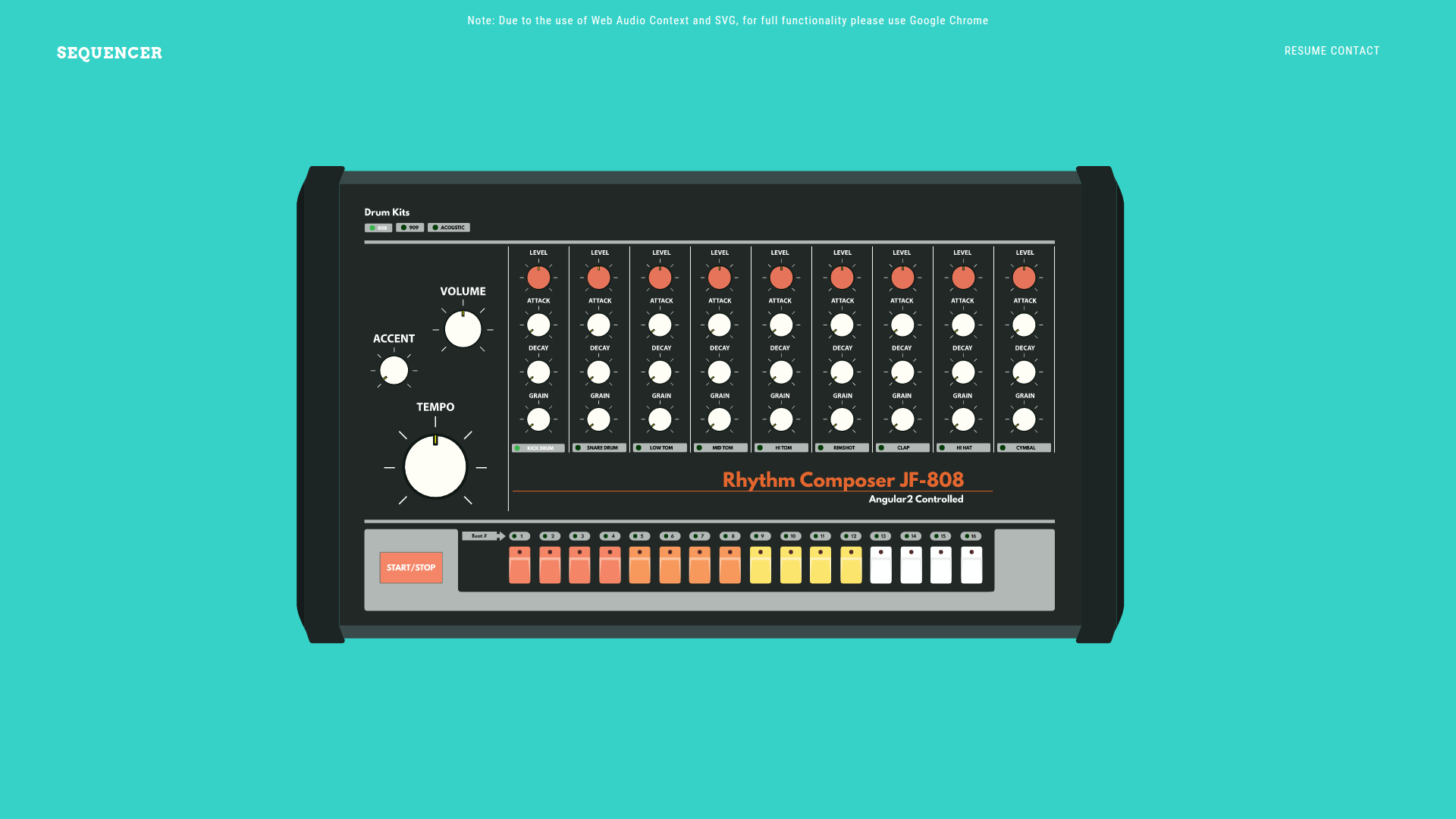 Drum Sequencer Clone by Angular Expo