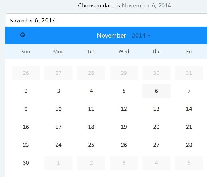 Pretty Input Based Date Picker Directive with AngularJS Angular Script