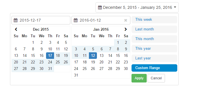 Pure Angular Date Range Picker taDateRangePicker Angular Script