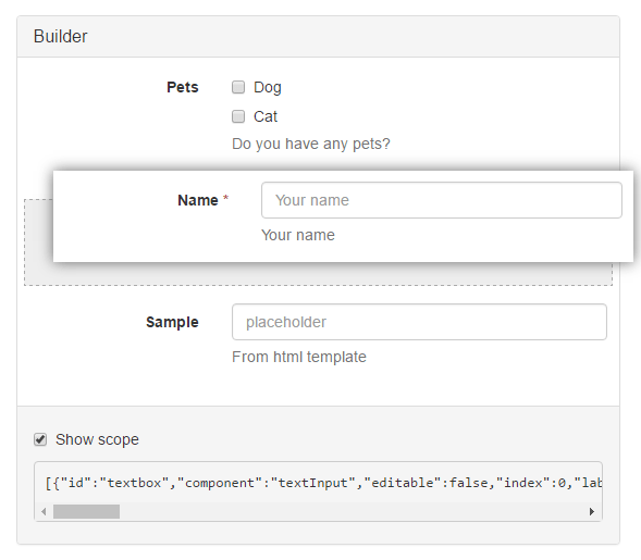 Angular Bootstrap Form Builder Angular Script