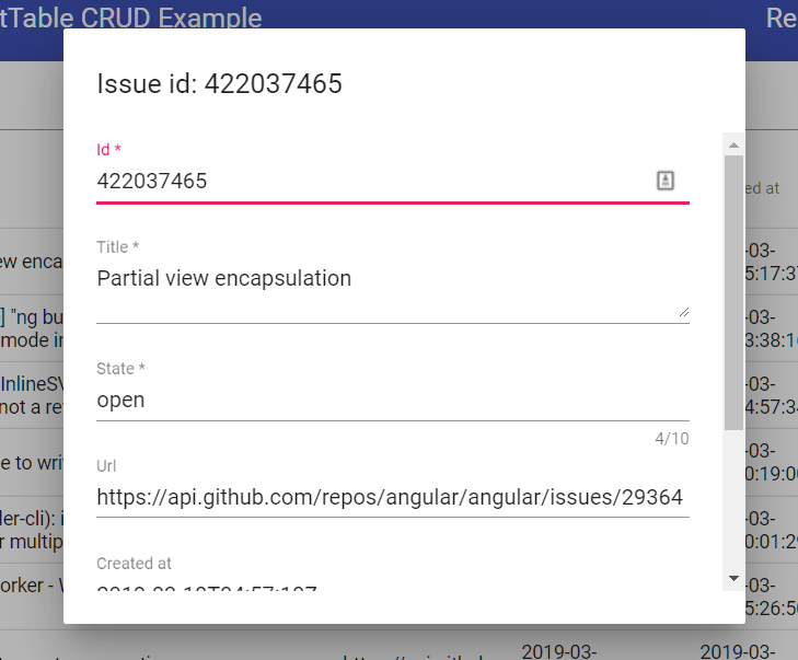 CRUD Operations For Angular Material Table Angular Script