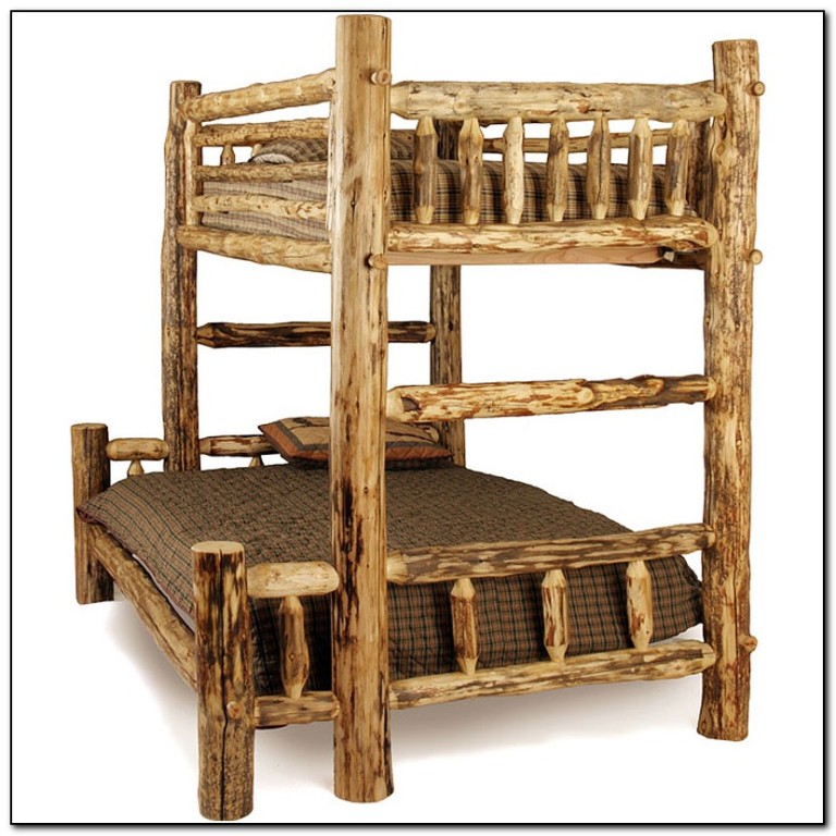 Rustic Log Bunk Beds