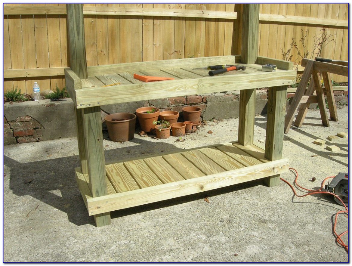 Building A Potting Bench With Sink